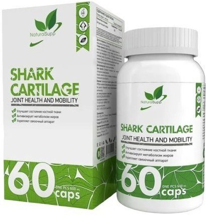 NaturalSupp Shark Cartilage (Экстракт Акульего хряща) 600мг, 60 капс.